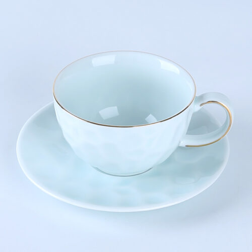 70016 Texture Finishing with Gold Cup and Saucer