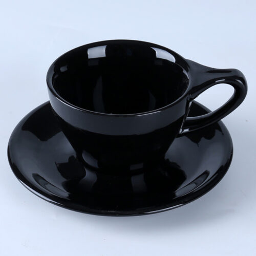 70061 Latte | American Set Coffee Cup and Saucer  8 OZ   black  color Premium Quality