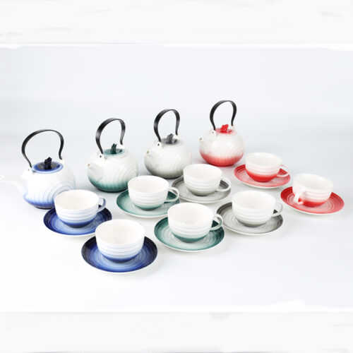 70018 70019  Changeable Colors Double colors   Teapot  Handle Set with Stainless Steel Infuser