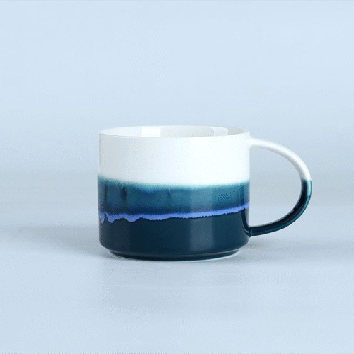 79000C Reactive Glazed Teacups Unique Color Smooth Ceramic Teacups