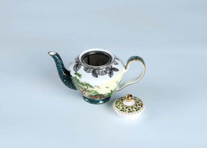 70140  Short Teapot Jungle Paradise Teawear Classcial Collection - Image 2