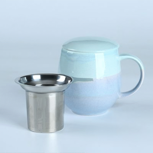 70159 Contrast-reactive glazed colors collection -DK.Blue-Lt Blue Striped Color