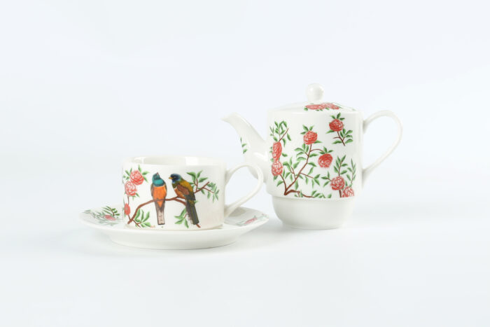 70011 Flower Bird Teapot - Tea for One: Your Personal Serenity Set - Image 4