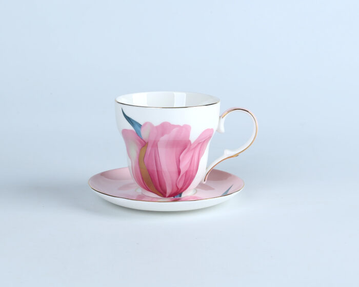 70171 Elevate Your Tea Time with Our Exquisite Tulip Cup&saucer– A Floral Masterpiece for Discerning Tea Lovers - Image 4