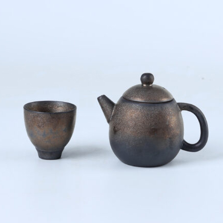 80551 Vintage Gilded Ceramic Teapot: A Timeless Treasure for Tea Connoisseurs