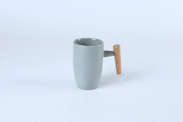 80554 The Artisan Ceramic Mug with Handcrafted Wood Handle