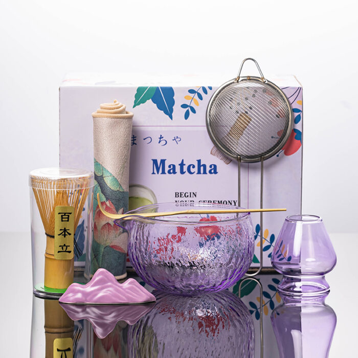 Premium Handmade Glass Matcha Bowl Set - Image 2