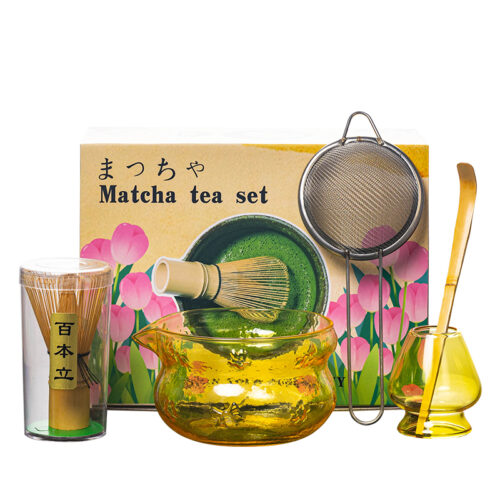 Premium Handmade Glass Matcha Bowl Set