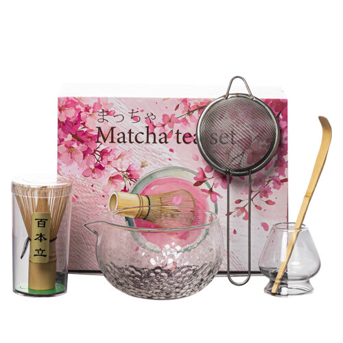 Premium Handmade Glass Matcha Bowl Set