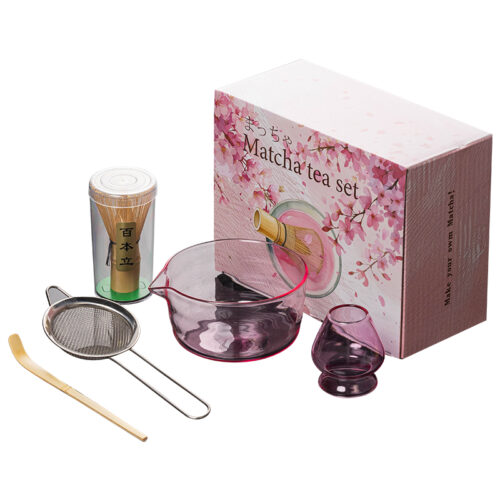 Premium Handmade Glass Matcha Bowl Set