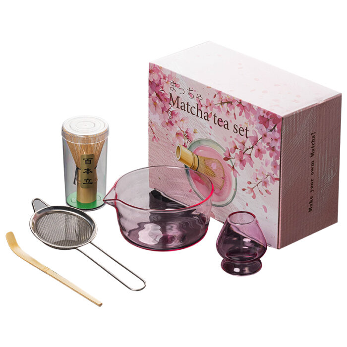 Premium Handmade Glass Matcha Bowl Set