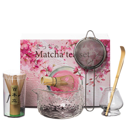 Premium Handmade Glass Matcha Bowl Set