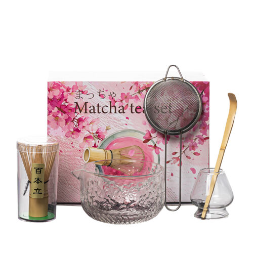 Premium Handmade Glass Matcha Bowl Set