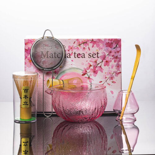 Premium Handmade Glass Matcha Bowl Set