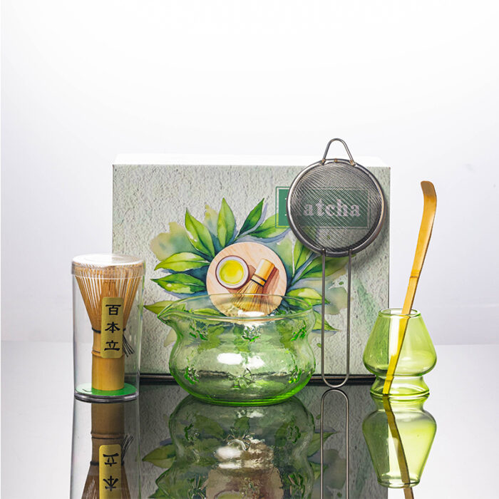 Premium Handmade Glass Matcha Bowl Set - Image 4
