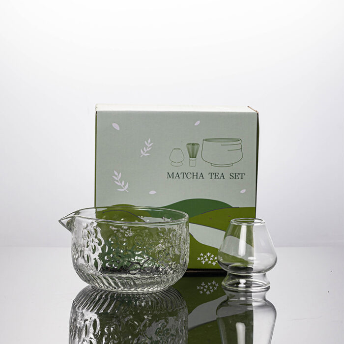 Premium Handmade Glass Matcha Bowl Set - Image 3