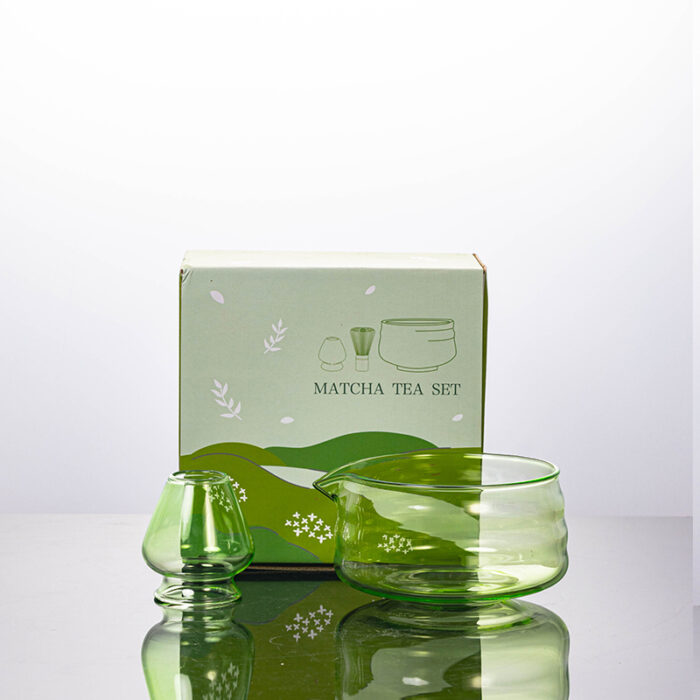 Premium Handmade Glass Matcha Bowl Set - Image 2