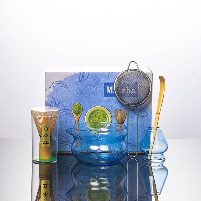 Premium Handmade Glass Matcha Bowl Set - Image 3