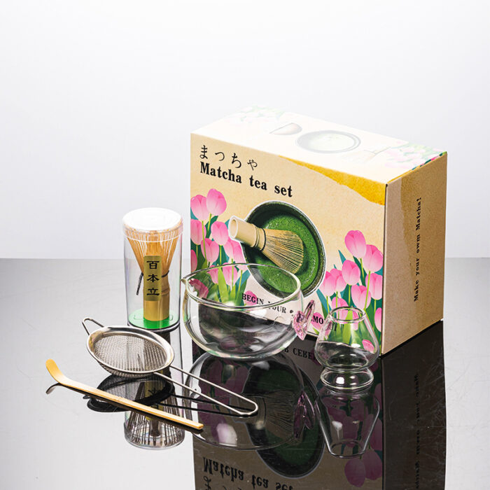 Premium Handmade Glass Matcha Bowl Set