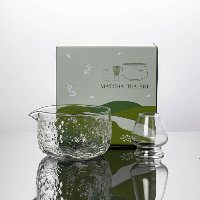 Premium Handmade Glass Matcha Bowl Set - Image 3