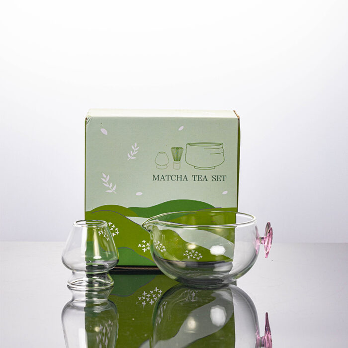 Premium Handmade Glass Matcha Bowl Set - Image 2