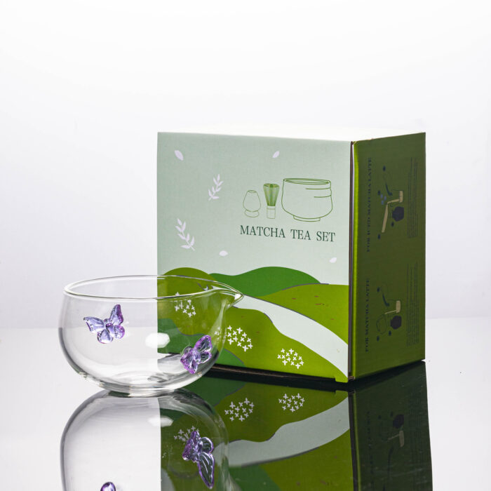 Handcrafted Glass Matcha Bowl – Traditional Japanese Tea Ceremony Bowl - Image 3