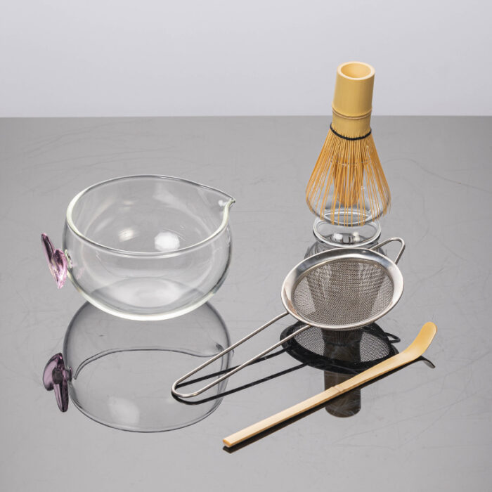 Premium Handmade Glass Matcha Bowl Set - Image 3